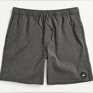 Dravus Men's Dark Gray Athletic Shorts Size Large Elastic Waist Drawstring‎ Logo